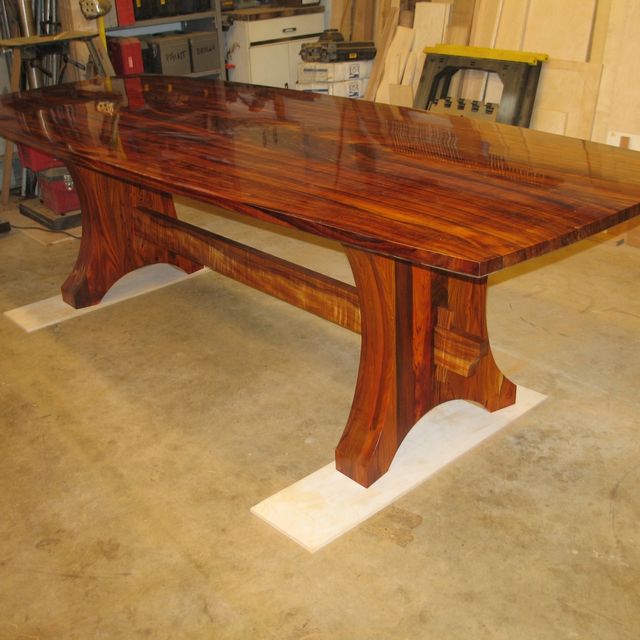 Hand Made Curly Koa And Cocobolo Dining Set By Daffinrud Arts Hand Made Curly Koa And Cocobolo Dining Set By Daffinrud Arts Custommade
