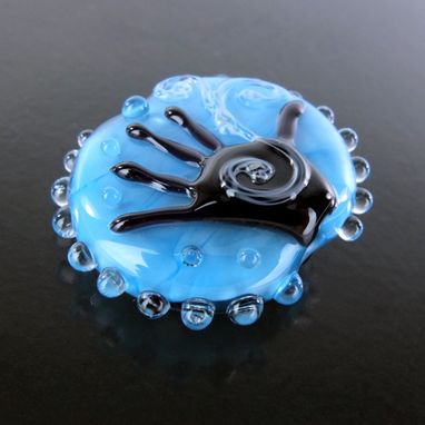 Custom Made Turquoise Made-By-Hand Bead Handmade Lampwork Glass By Gemfox Sra Usa