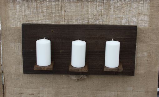 Custom Made 24" Wood Candle Holder Panel