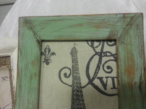 Custom Made Green Distressed Picture Frame