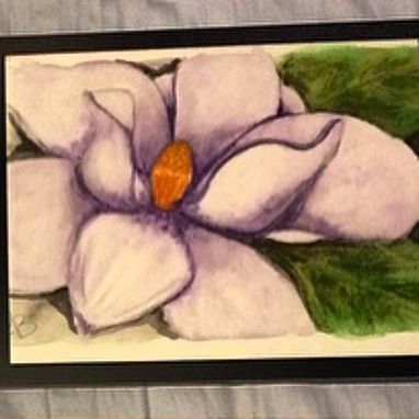 Custom Made Watercolor Purple Magnolia