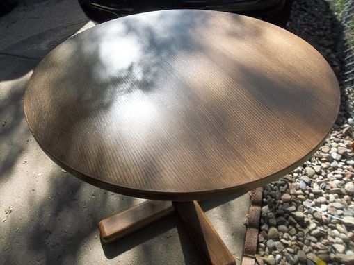 Custom Made Solid Oak 36" Round Dining Table
