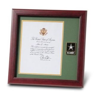 Custom Made Go Army Medallion Presidential Memorial Certificate Frame