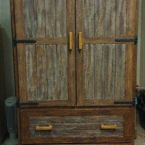 Buy A Hand Crafted Rustic Distressed Pantry Cabinet In Reclaimed