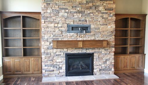 Custom Made Built-In Bookcases And Fireplace Mantle