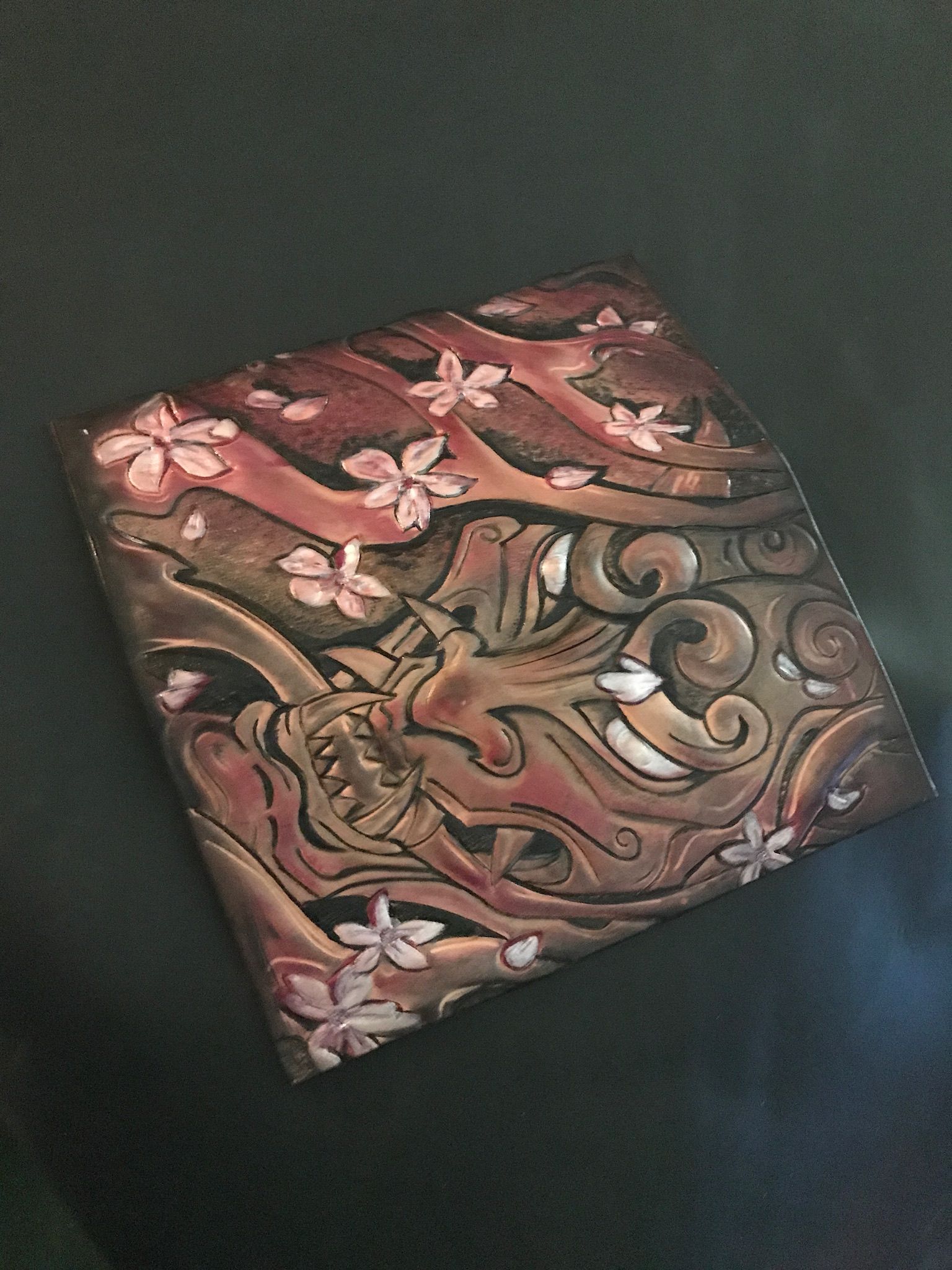 Buy Custom Made Japanese Oni Leather Wallet, made to order from Saxon  Leather art