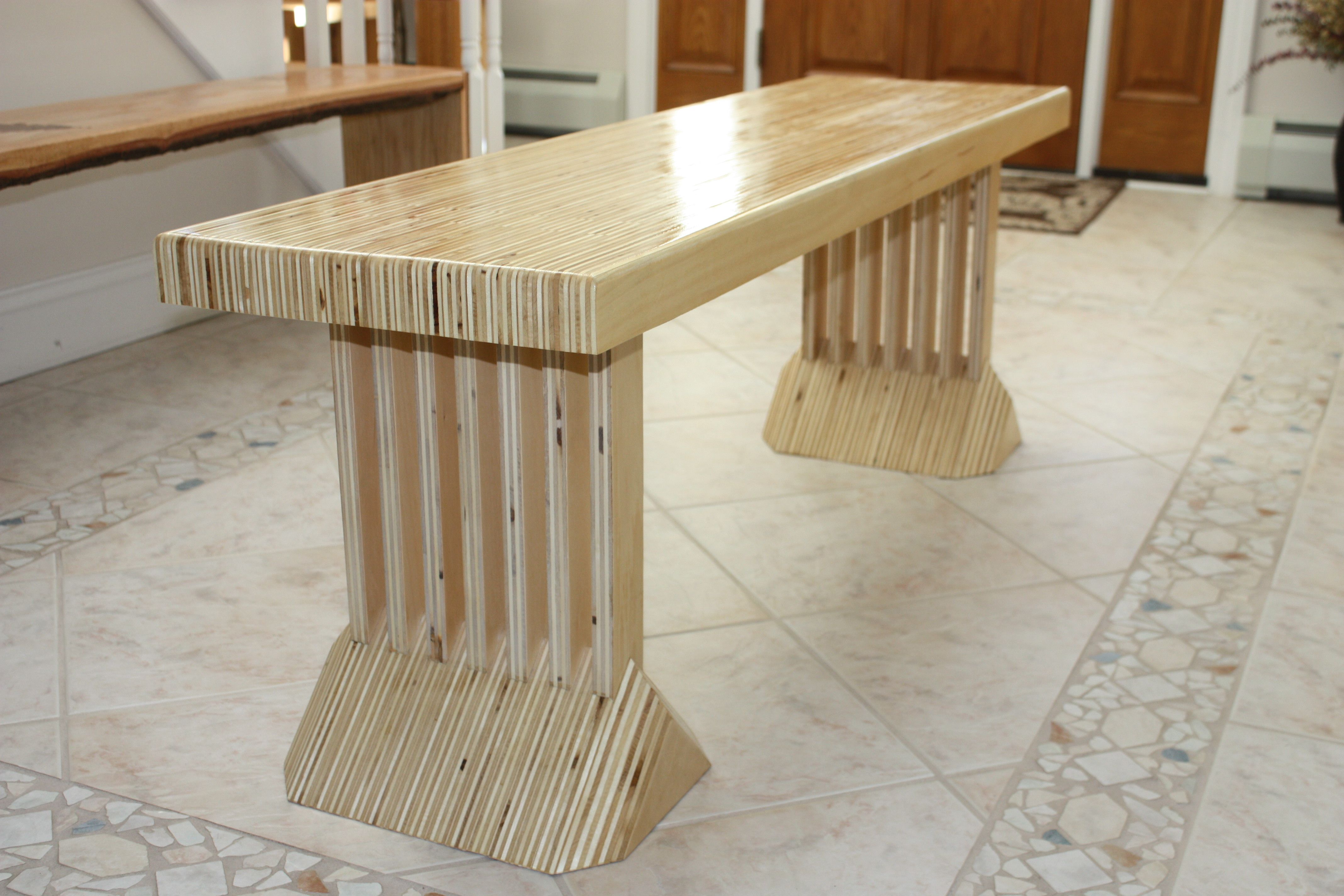 Buy Handmade Stack Laminated Bench, made to order from DePercio