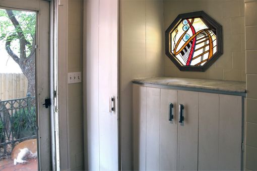 Custom Made Octagon Piano Design Stained Glass Window