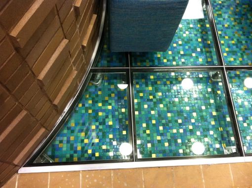 Custom Made Glass Floor Looks Like Water.