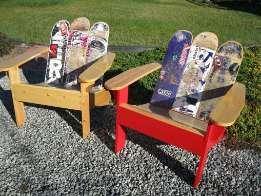 Custom Made Adirondack Chair From Repurposed Skateboards
