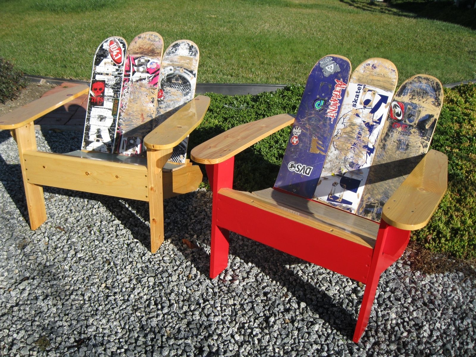 Buy Hand Made Adirondack Chair From Repurposed Skateboards ...