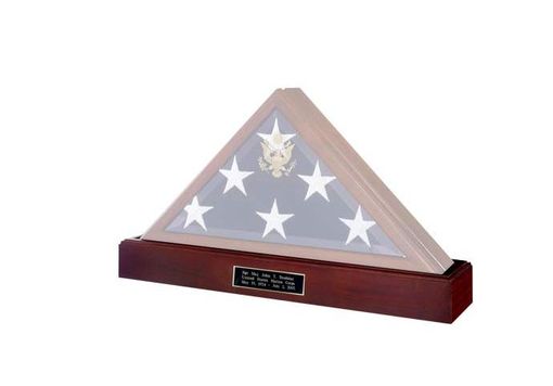 Custom Made Military Flag And Medal Display Case Shadow Box