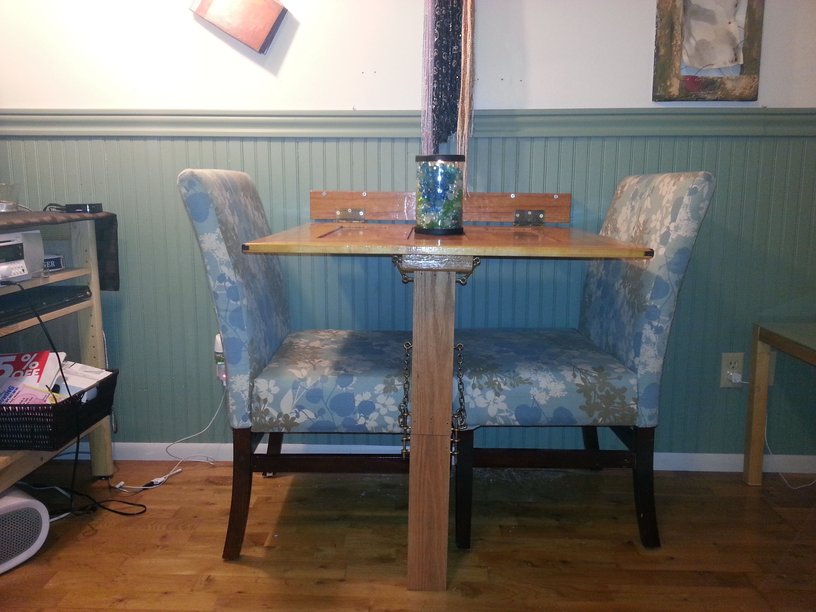 Custom Oak Drop Down Dining Table by Emerald City Crafts