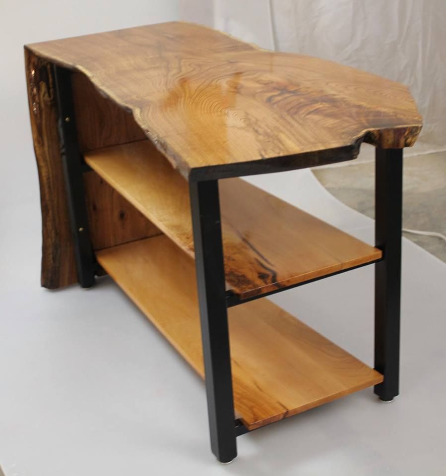 Custom Waterfall Edge Side Table by Hamilton & Crosby Fine Woodworks
