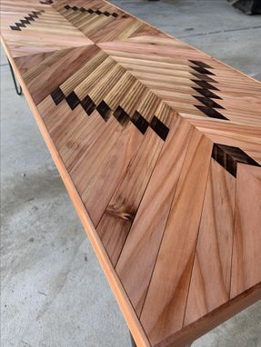 Custom Made Reclaimed Style Redwood Coffee Table - The Archer