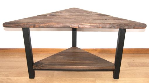 Custom Made Industrial Farmhouse Table/Bench, Rustic Corner Table Or Bench