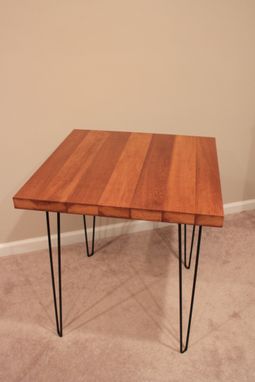 Custom Made Hairpin Solid Iroko Table