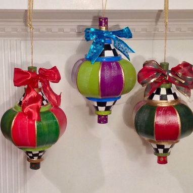 Custom Made Large Christmas Tree Ornament // Whimsical Painted Ornament//Painted Christmas Ornament///