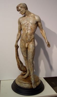 Custom Made Bronze Sculpture, Figurative Male Nude,