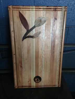 Custom Made Hickory Cutting Board With Inlay