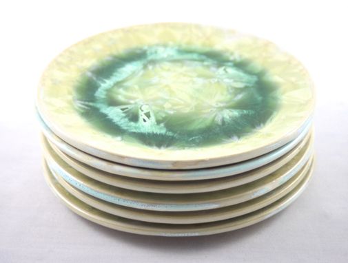 Custom Made Rutile Crystalline Dessert Plates (Set Of 6)