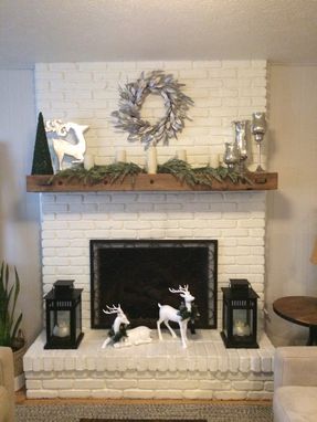 Custom Made Reclaimed Barn Wood Fireplace Mantle