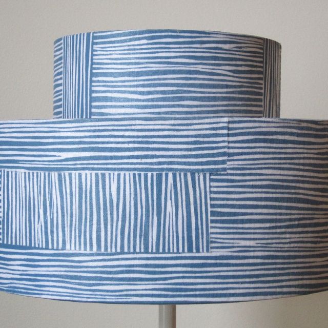 Custom Hand Printed Two Tier Lamp Shade By Jeanne Mcgee Custommade Com