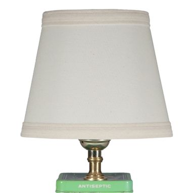 Custom Made Mini Green Square Metal Table Lamp