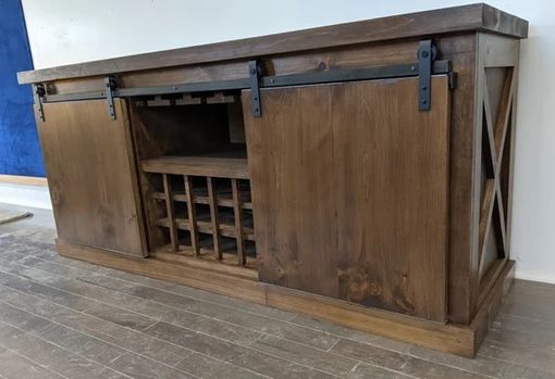 Custom Made Rustic Farmhouse Reclaimed Wood Wine / Liquor Cabinet / Sideboard / Buffet / Farm House Style