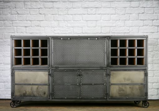 Custom Made Reclaimed Wood Liquor Cabinet / Bar. Vintage Industrial, Urban Modern Style. Distressed.