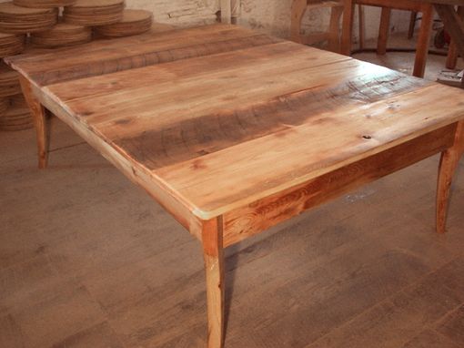 Custom Made Raised Platform Bed From Reclaimed Antique Pine