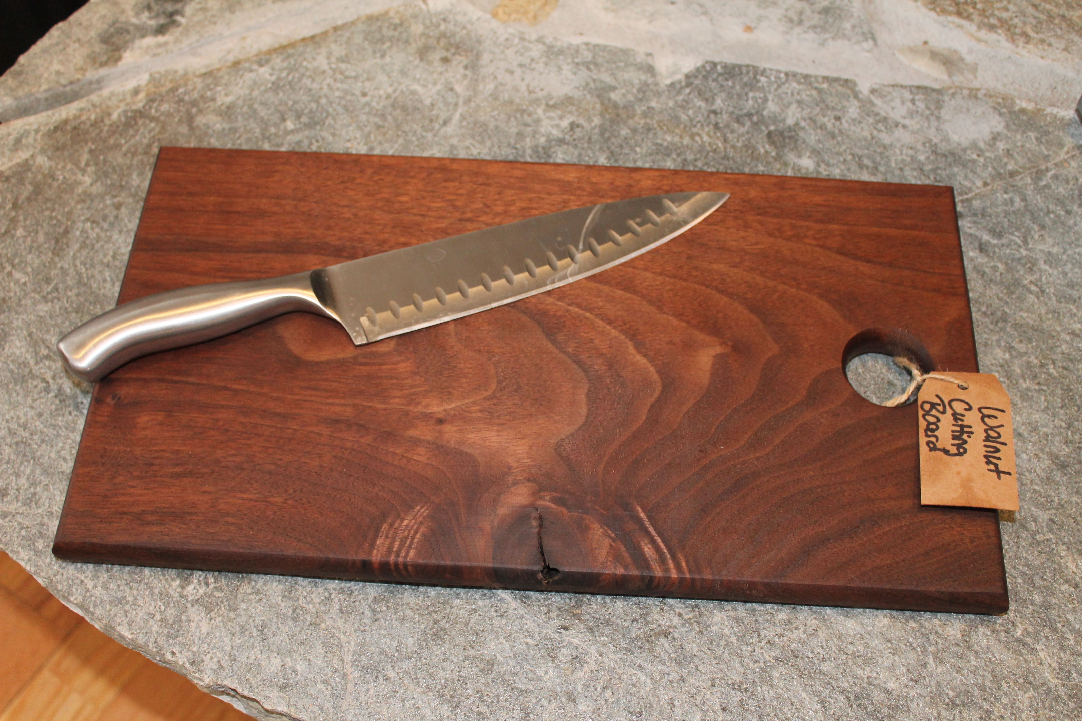 Buy Custom Made Solid Walnut Cutting Board With Hole, made to order