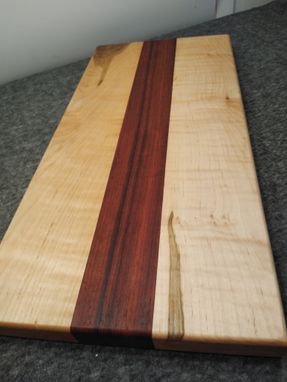 Custom Made Handmade Maple And Padauk Face Grain Cutting Board