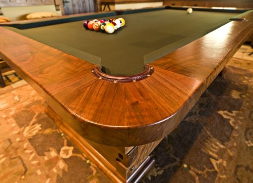 Custom Made Craftsman Style Claro Walnut Pool Table