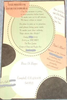 Custom Made 50 Custom Designed Rehearsal Dinner Invitations With Envelopes, Your Theme Or Style