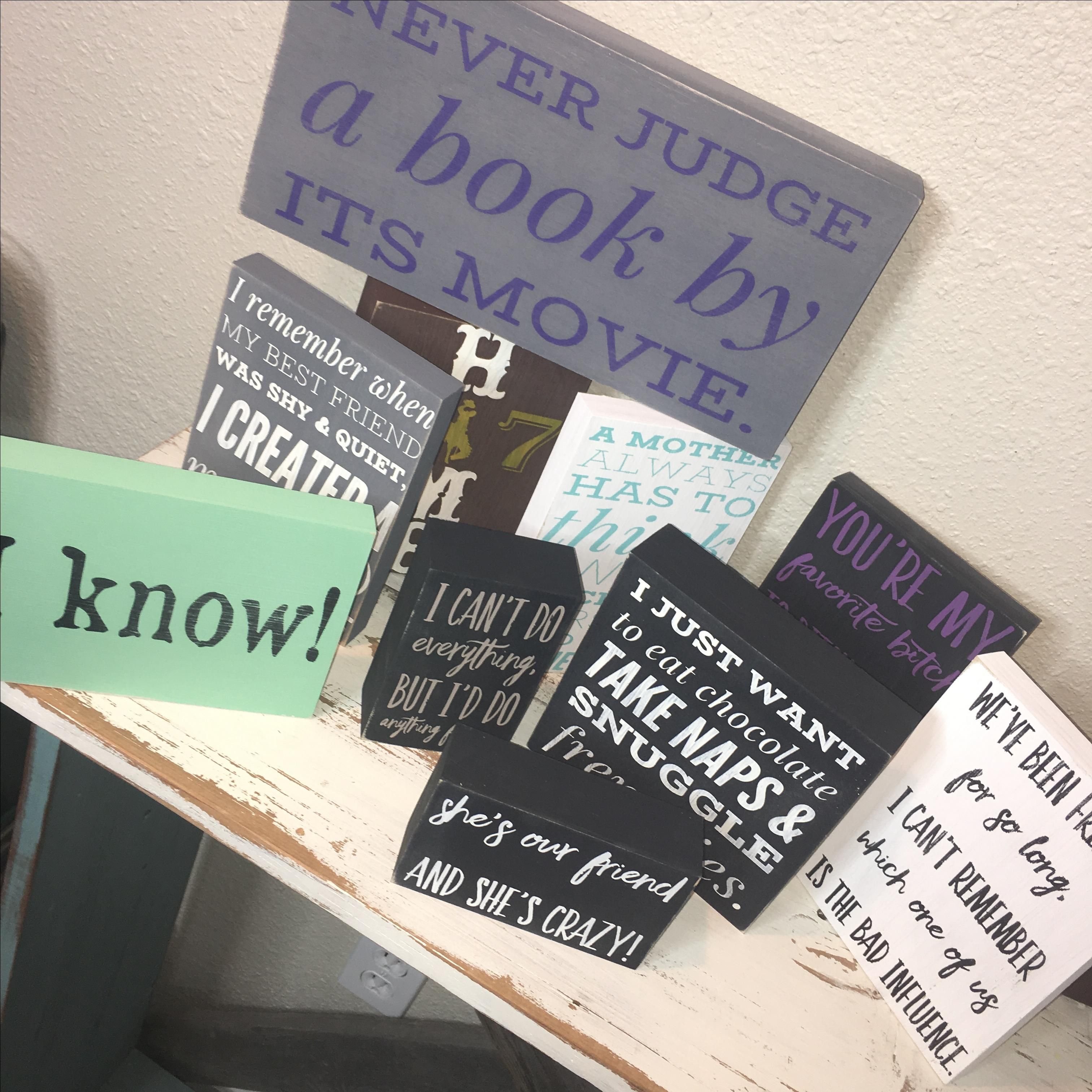 Hand Crafted Personalized Wood Quote Block You Choose The Quote