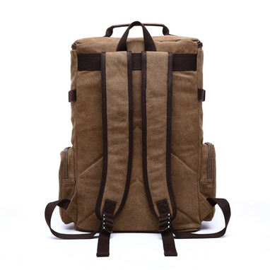 Custom Made Backpack For Him, Canvas Men's Backpack, Round Backpack