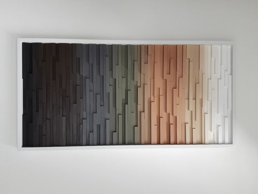 Custom Made Modern Wood Wall Art Sculpture, Abstract Painting On Wood
