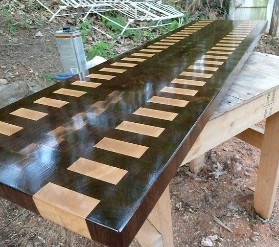 Custom End Grain Butcher Block Desk Top by Green River Woods, Inc.