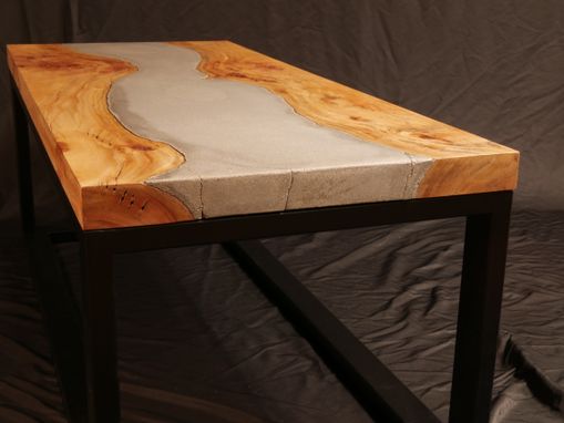 Custom Made Hand Crafted Concrete River Coffee Table