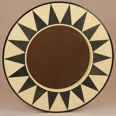 Custom Made Round Shagreen Mirror