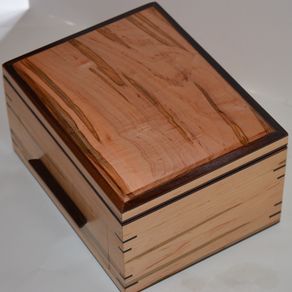 Custom Watch Cases Cabinets Custommade Rosewood And Ambrosia Maple Jewelry Or Watch Box Valet With Drawer Lid By