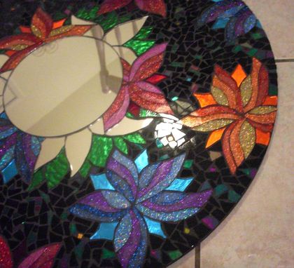 Custom Made Mosaic Stained Glass Mirror
