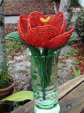 Custom Made Beaded Tulip