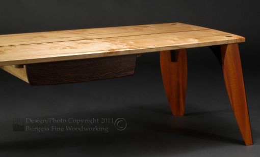 Custom Made Rorschach Coffee Table In Maple And Mahogany
