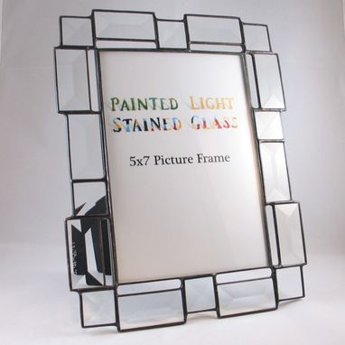 Custom Made 5x7 Stained Glass Bevel Picture Frame