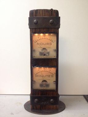 Custom Made "Time Post" Analog Meter Clock With Touch Controls