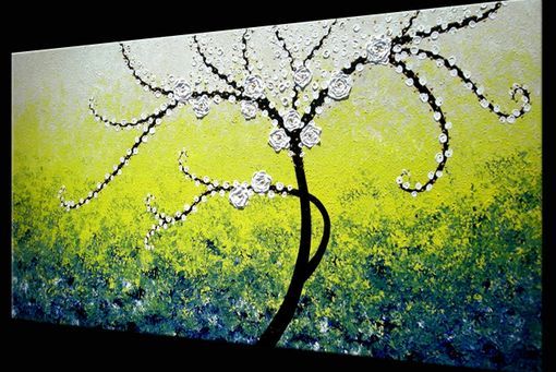 Custom Made Original Xlarge 4ft X 2ft Gallery Wrap Canvas Contemporary Impasto Tree Painting Modern Abstract