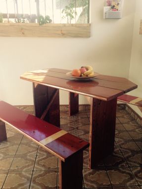 Custom Made Reclaimed Table And Benches