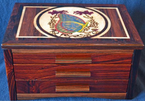 Custom Made Art Nouveau Butterfly Jewelry Box